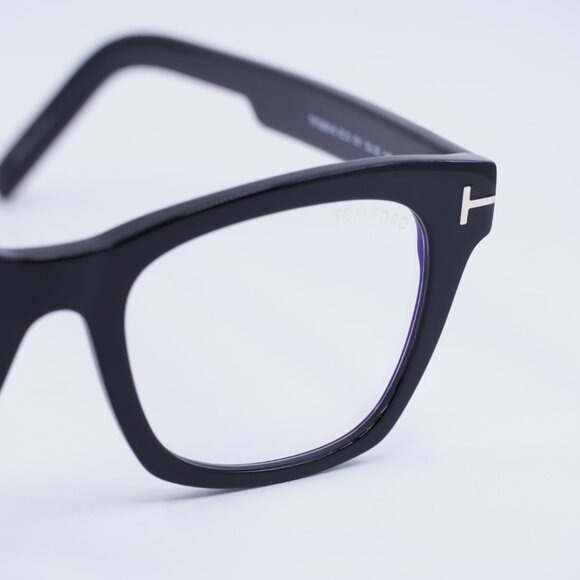 Tom Ford FT5886-B 001 Eyeglasses Black 52mm Square Frame, Blue Light Block - Picture 8 of 10